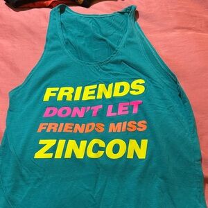 Zumba Instructor Teal Graphic Tank Top